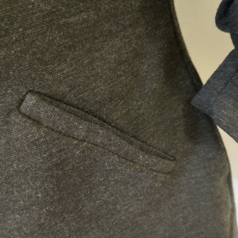 Ricki's Women Charcoal Grey Ruched 3/4 Sleeve Knit Blazer Jacket XS - Picture 4 of 7
